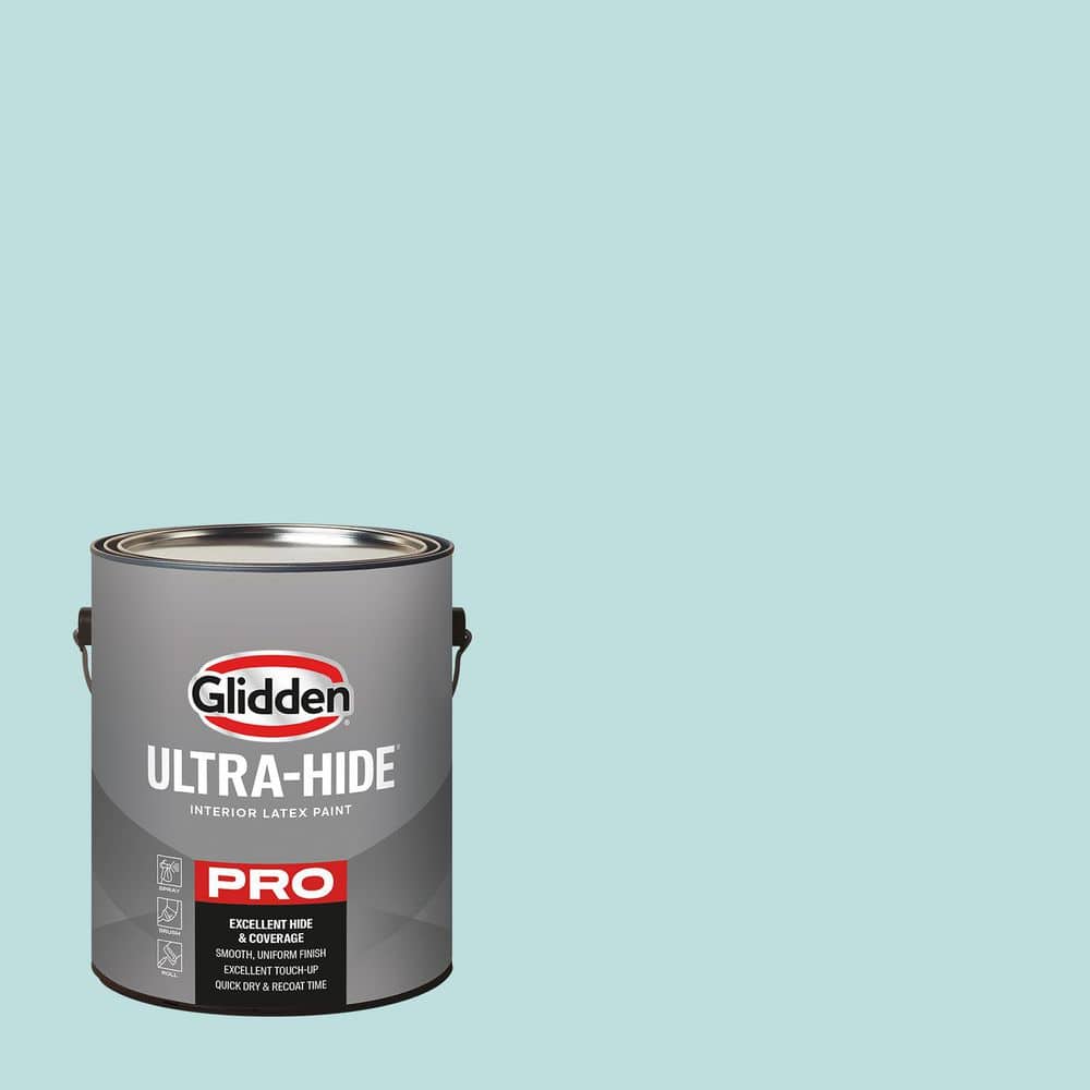Glidden Ultra-Hide 1 gal. PPG1234-3 Aqua Whisper Satin Interior Paint (1)