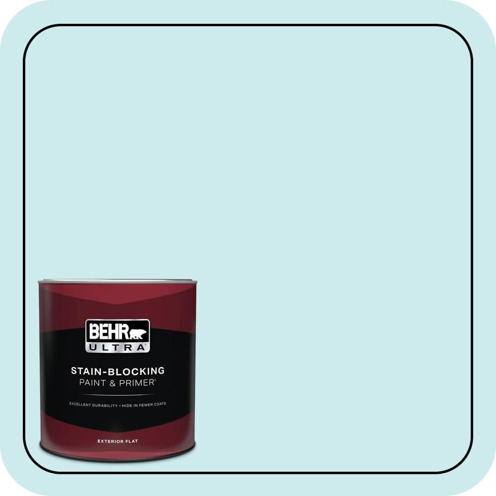 BEHR ULTRA 1 qt. #520C-2 Fountain Spout Flat Exterior Paint & Primer