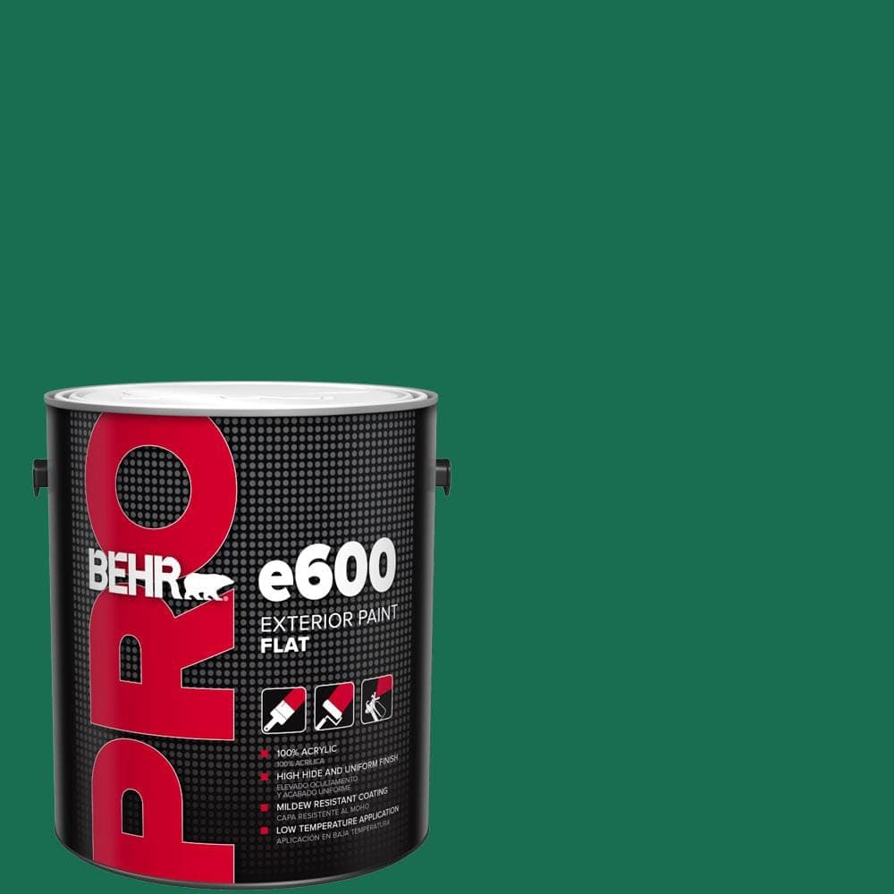 BEHR PRO 1 gal. #S-H-470 Precious Emerald Flat Exterior Paint