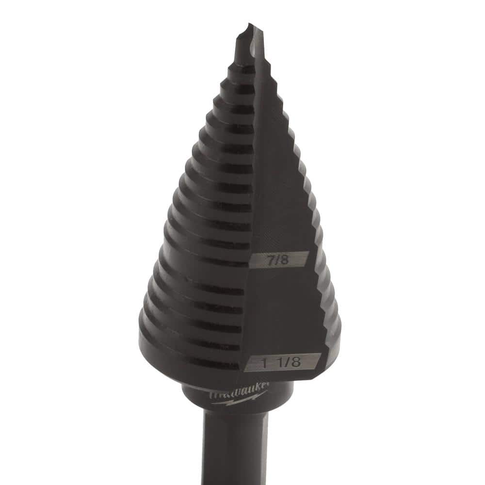Milwaukee 7/8 in. - 1-1/8 in. #9 Black Oxide Step Drill Bit 2-Steps (2-Pack) (2)