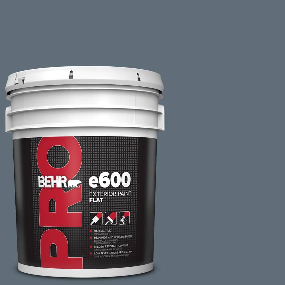 BEHR PRO 5 gal. #N480-6 NYPD Flat Exterior Paint