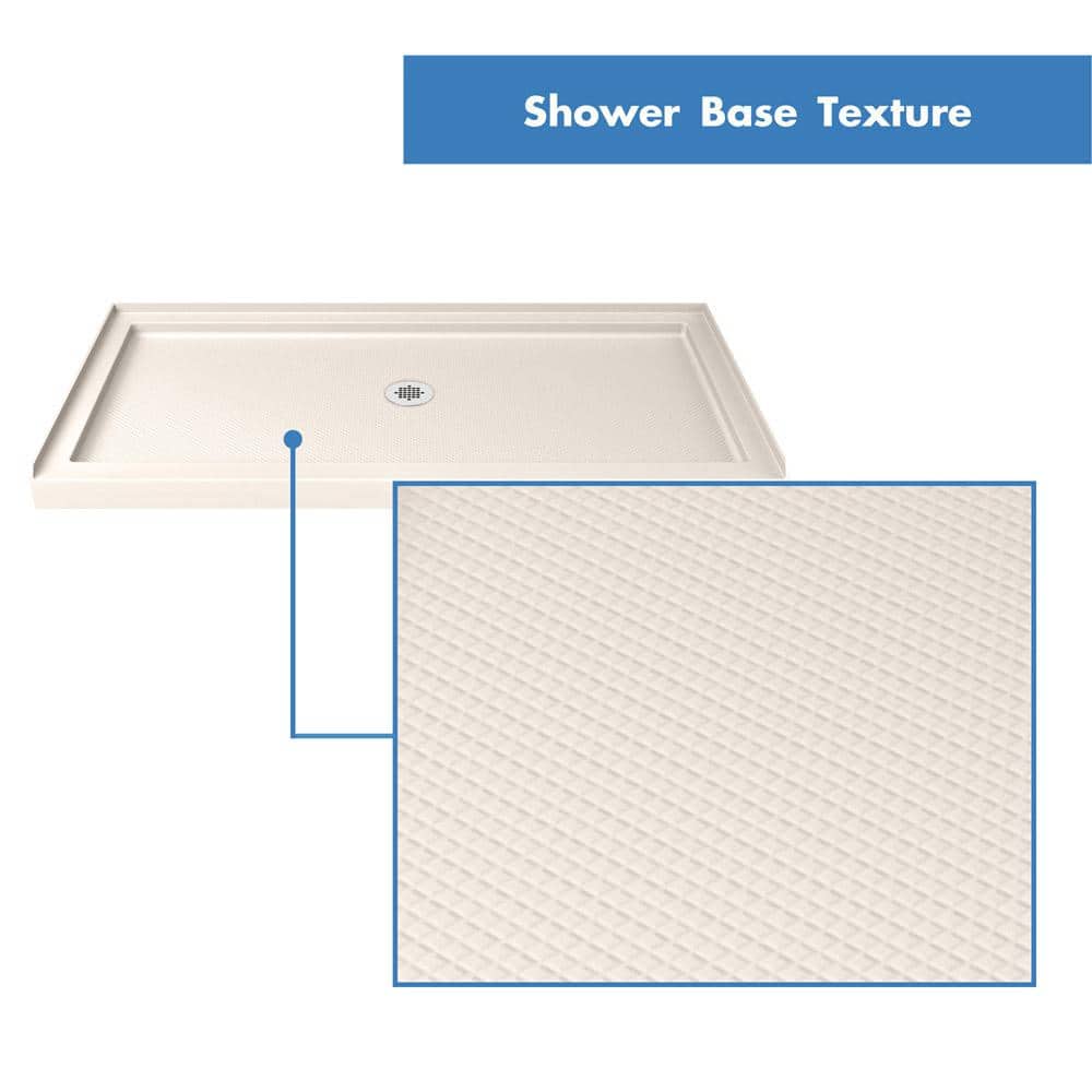DreamLine SlimLine 48 in. 34 in. Single Threshold Alcove Shower Pan Base with Drain (4)