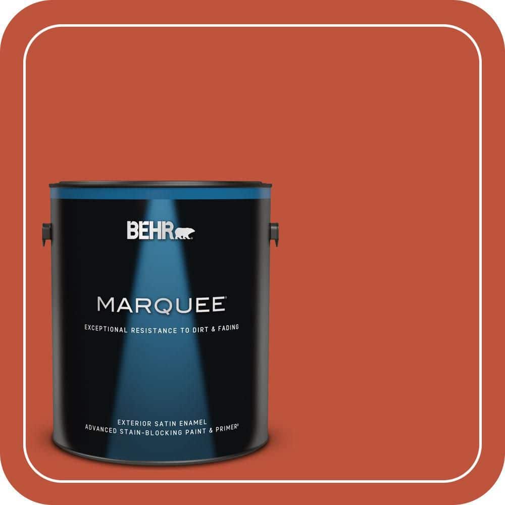 BEHR MARQUEE 1 gal. #S-G-200 Glowing Firelight Satin Enamel Exterior Paint & Primer