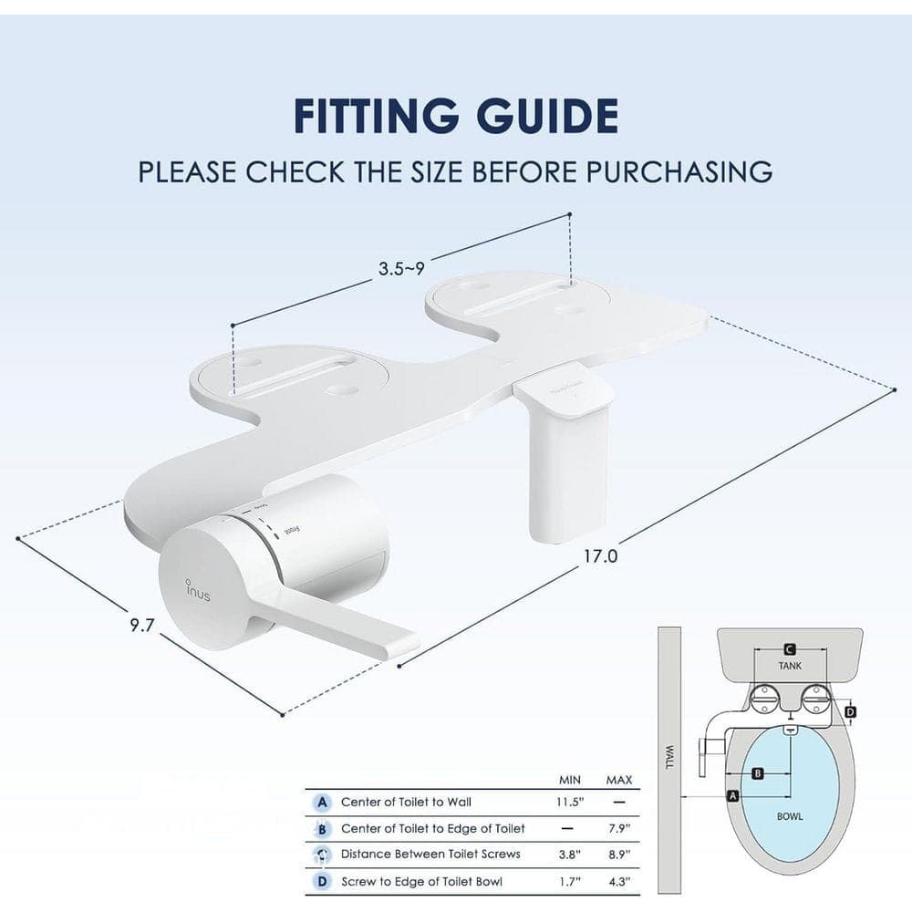 INUS M3C3-9XUS M3 Remote Control Dual Nozzle Bidet Attachment for Existing Toilets Seat (2)