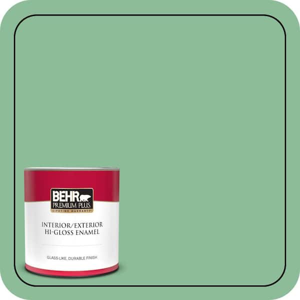 BEHR PREMIUM PLUS #M410-4 Garden Swing Flat Interior/Exterior Paint & Primer Color Sample (4)