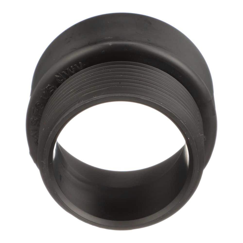 Charlotte Pipe 1-1/2 in. ABS DWV Hub MPT Male Adapter (2)
