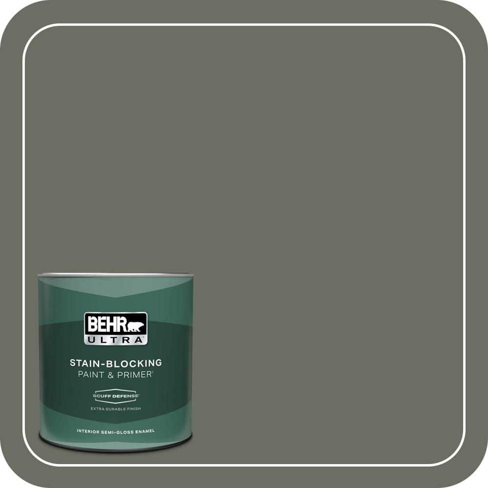 BEHR ULTRA 1 qt. #N380-6 Bonsai Trunk Extra Durable Semi-Gloss Enamel Interior Paint & Primer