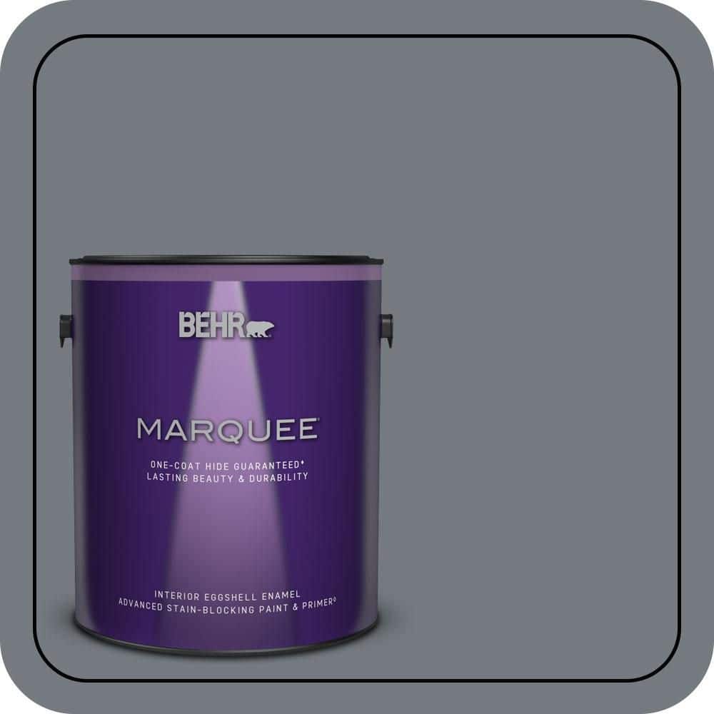 BEHR MARQUEE 1 gal. #N510-5 Liquid Mercury color One-Coat Hide Eggshell Enamel Interior Paint & Primer (1)
