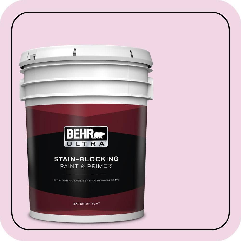 BEHR ULTRA 5 gal. #680A-1 Candy Tuft Flat Exterior Paint & Primer