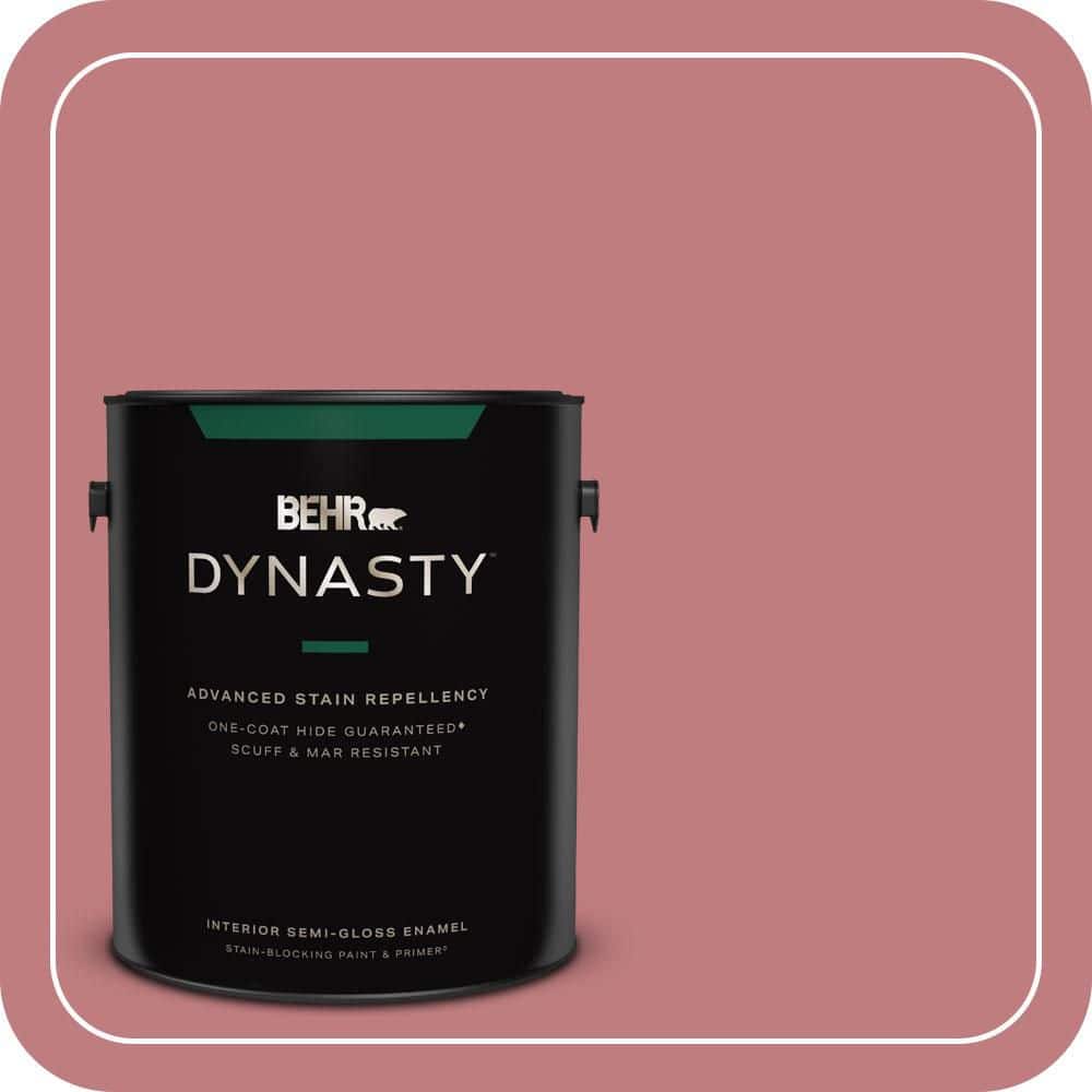 BEHR DYNASTY 1 gal. #MQ1-12 Chick Flick One-Coat Hide Semi-Gloss Enamel Interior Stain-Blocking Paint & Primer