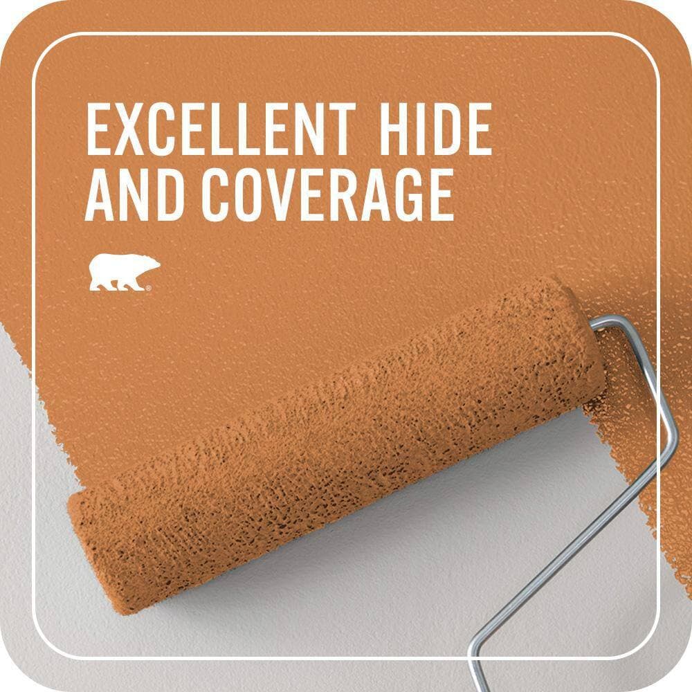 BEHR PREMIUM PLUS 1 qt. #PPU3-03 Flaming Torch Flat EcoMix Plant-Based Interior Paint & Primer (2)