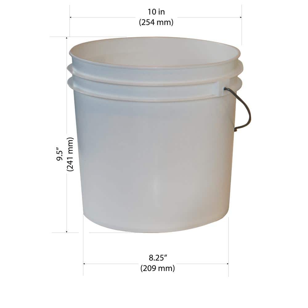 Argee 2 Gallon White Paint Bucket (2)