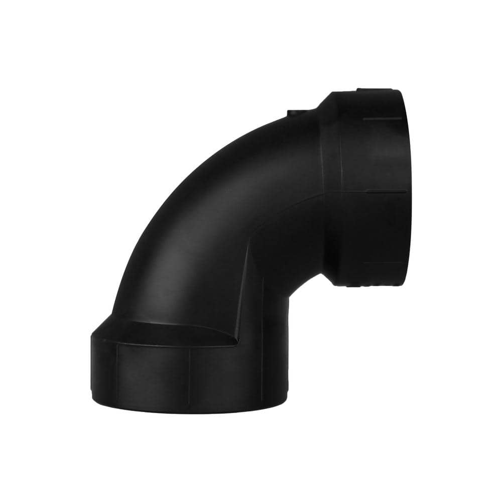 Charlotte Pipe 1-1/2 in. Acrylonitrile Butadiene Styrene (ABS) DWV 90-Degree Hub Hub Elbow Fitting (3)