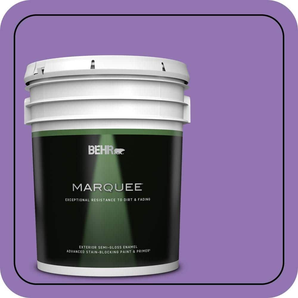BEHR MARQUEE 5 gal. #P570-5 Romantic Moment Semi-Gloss Enamel Exterior Paint & Primer