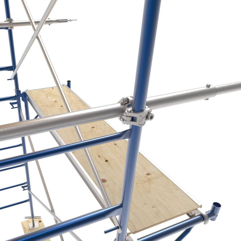 MetalTech 4.25 in. Bolted 90 Degree Fixed Dual Clamp Tool in Galvanized Steel for Securing Scaffold Frames (3)