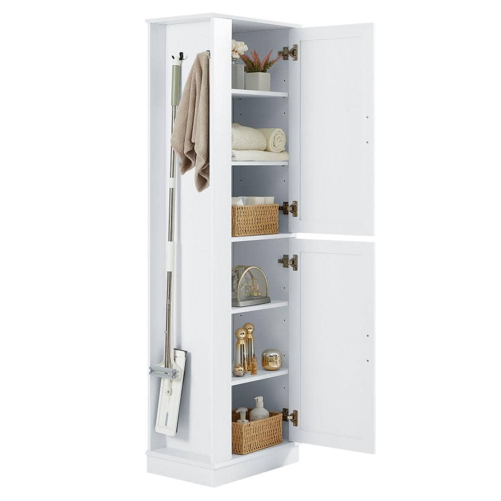 Dimakai 21 in. W 14 in. D 68 in. H Freestanding Linen Cabinet (3)