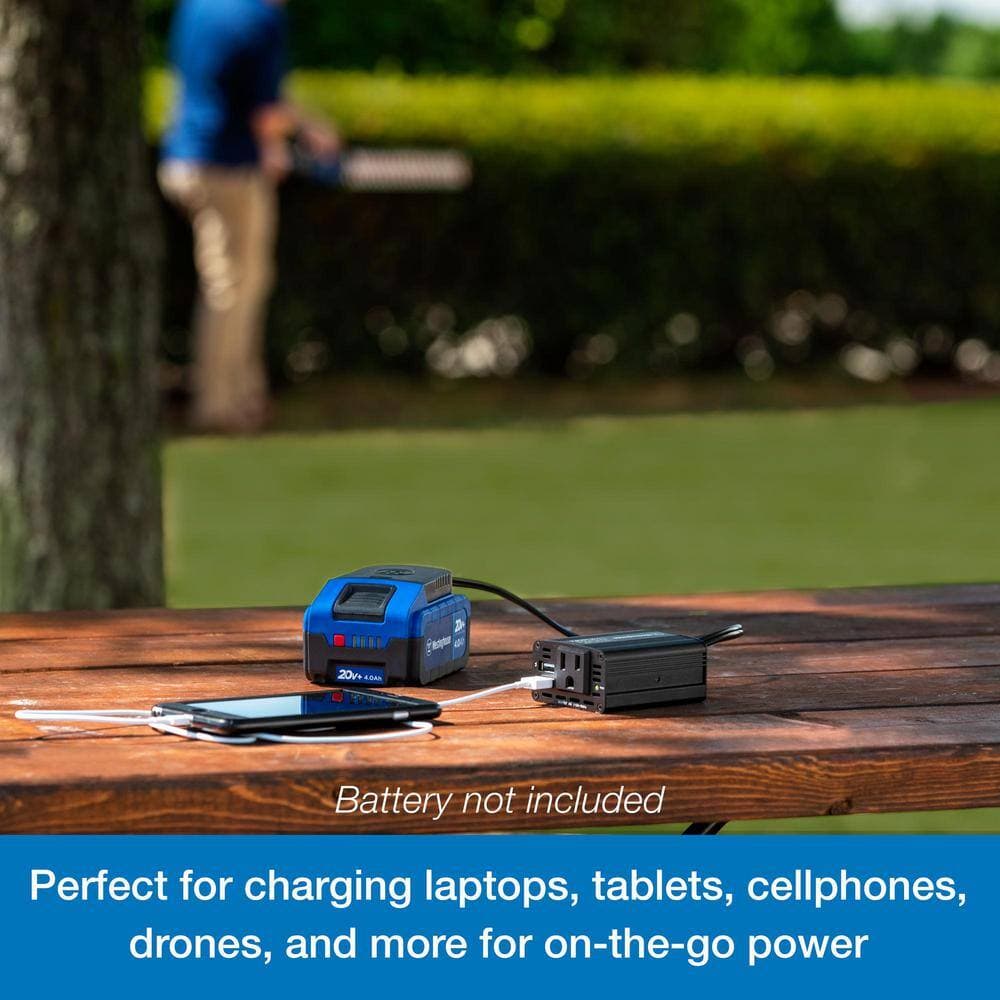 Westinghouse 150-Watt Cordless Power Inverter with Dual USB Ports for 20-Volt Plus Batteries (3)