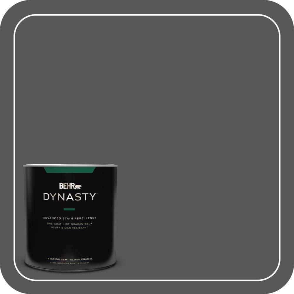 BEHR DYNASTY 1 qt. #PPU24-22 Shadow Mountain Semi-Gloss Enamel Interior Stain-Blocking Paint and Primer