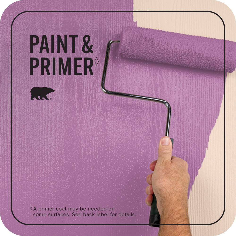 BEHR PREMIUM PLUS 1 gal. #P110-5A Eccentric Magenta Satin Enamel Exterior Paint & Primer (3)