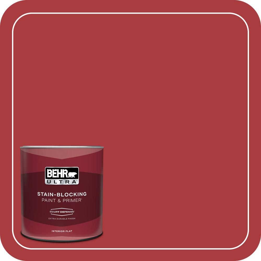 BEHR ULTRA 1 qt. #S-G-160 California Poppy Extra Durable Flat Interior Paint & Primer