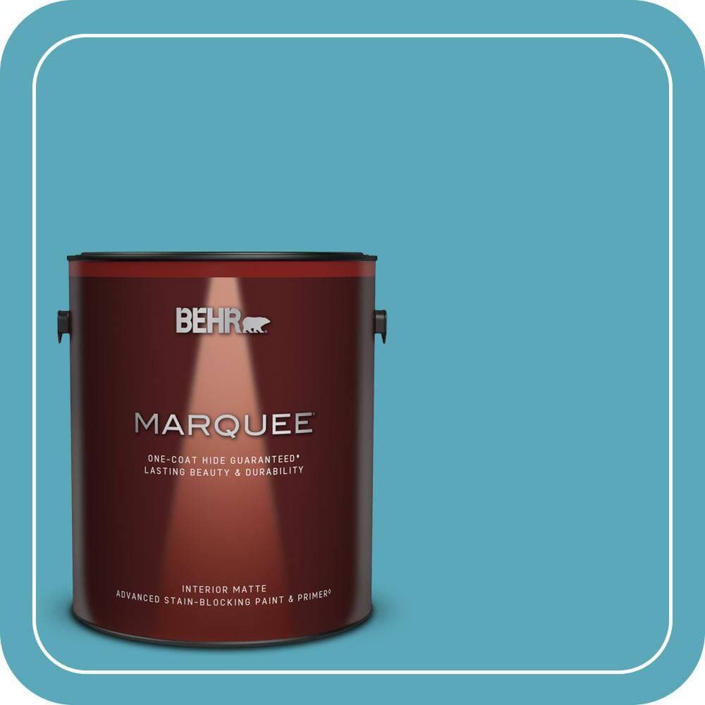 BEHR MARQUEE 1 gal. #T15-11 Sonic Blue Matte Interior Paint & Primer