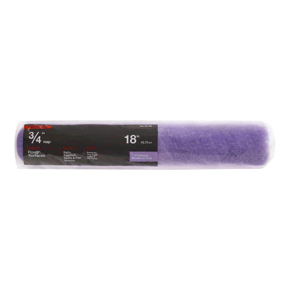 PRIVATE BRAND UNBRANDED Premium 18 in. x 3/4 in. High-Capacity Purple Knit Paint Roller Cover (9 Pack)