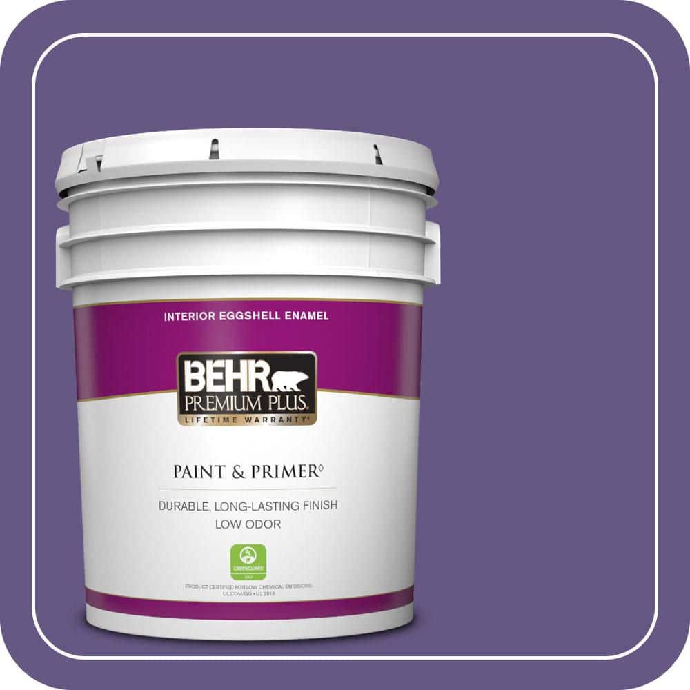 BEHR PREMIUM PLUS 5 gal. #640B-7 Berry Jam Eggshell Enamel Low Odor Interior Paint & Primer