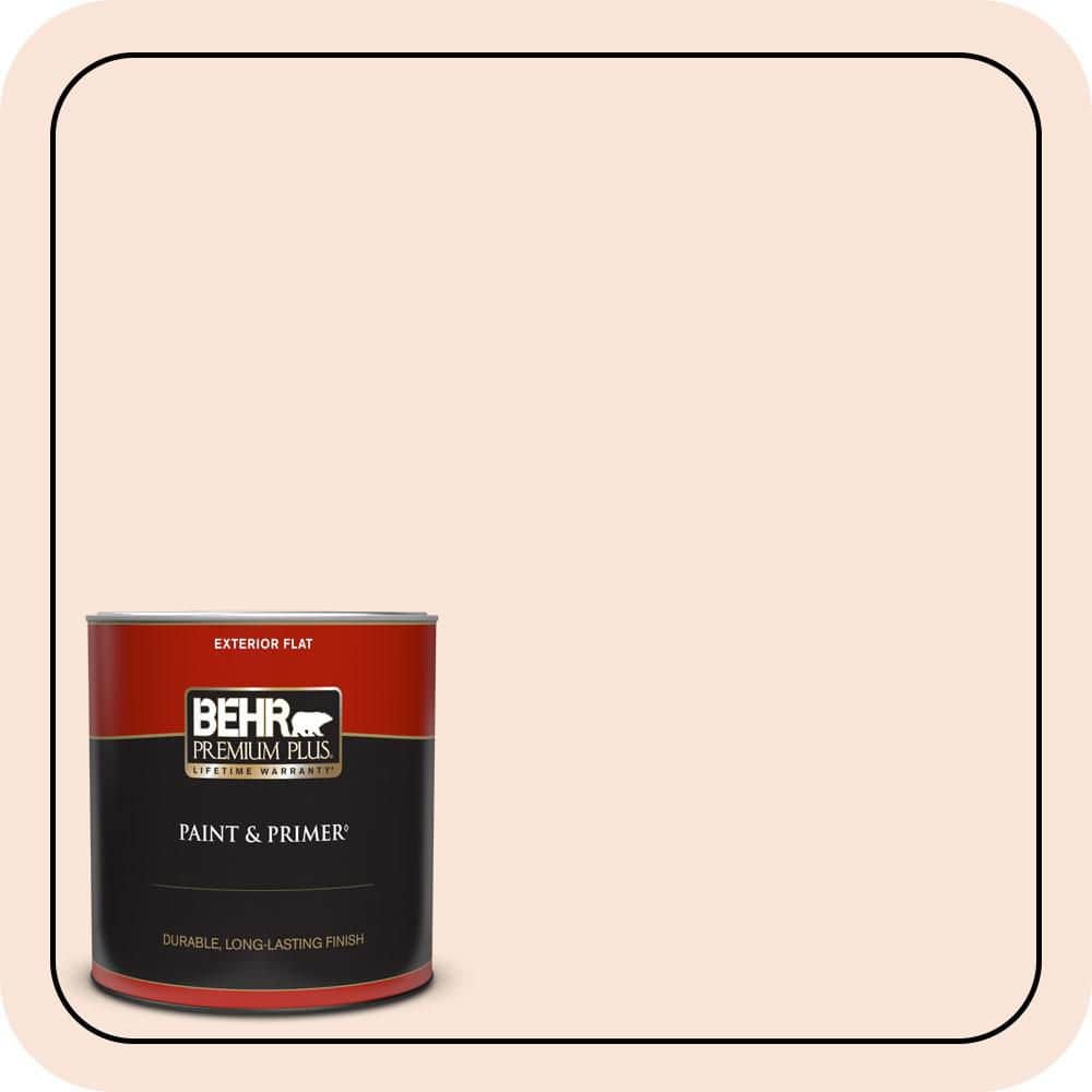 BEHR PREMIUM PLUS 1 qt. #RD-W04 Illuminated Flat Exterior Paint & Primer