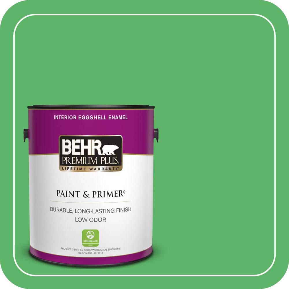 BEHR PREMIUM PLUS 1 gal. #P390-6 Lawn Party Eggshell Enamel Low Odor Interior Paint & Primer