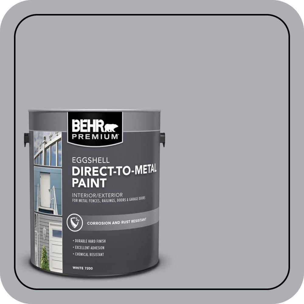 BEHR PREMIUM 1 gal. #AE-50 Gray Cast Eggshell Direct to Metal Interior/Exterior Paint