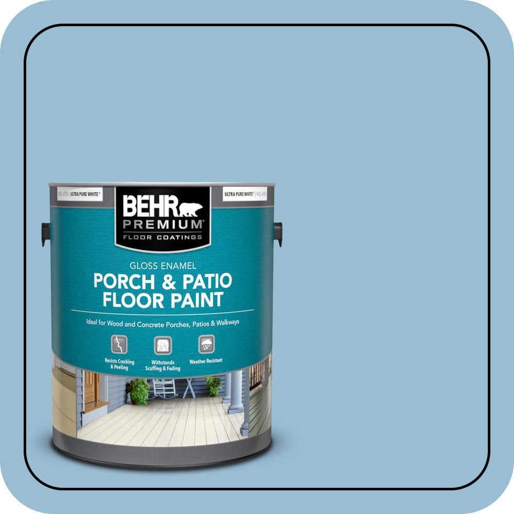 BEHR PREMIUM 1 gal. #PPU14-11 Gentle Sky Gloss Enamel Interior/Exterior Porch and Patio Floor Paint