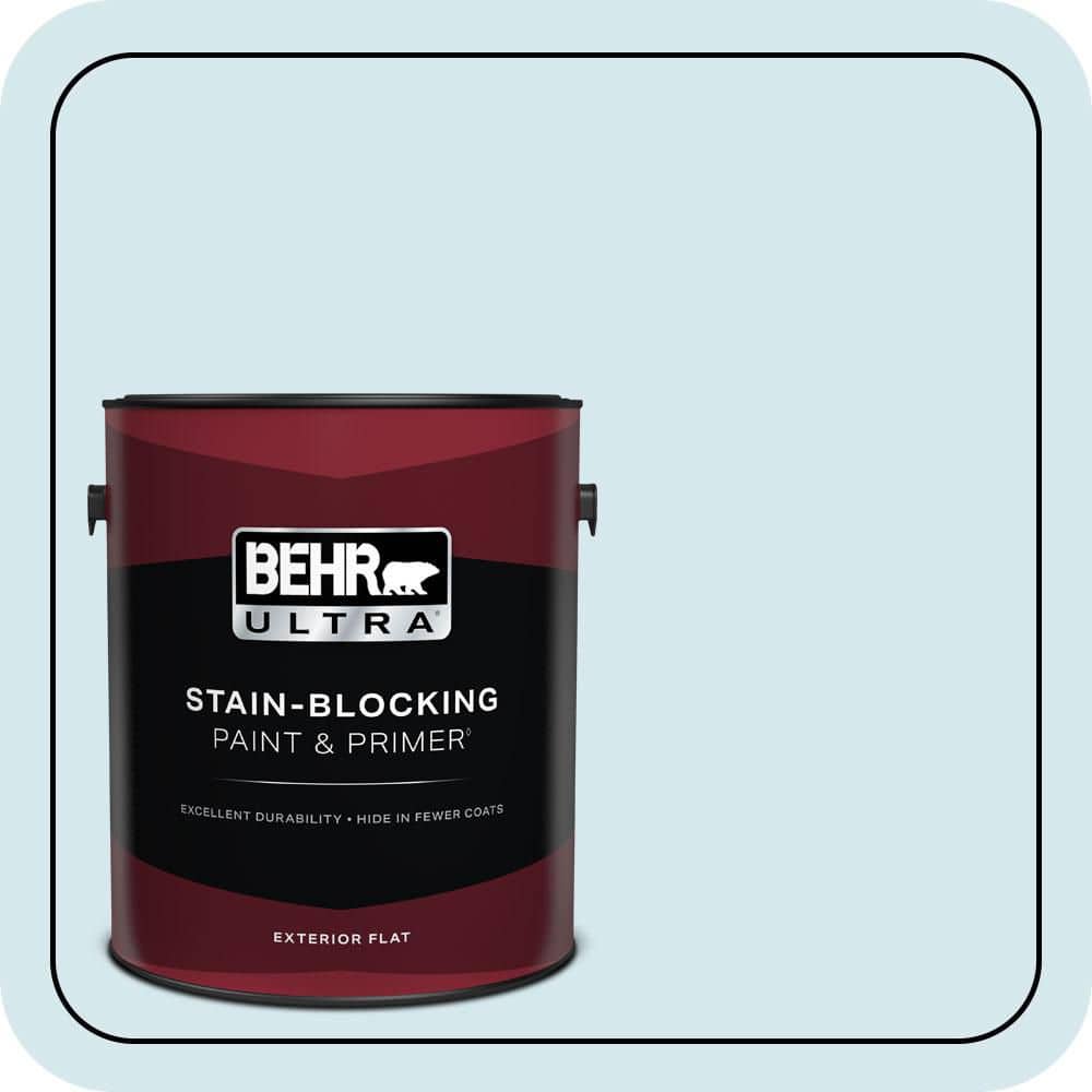 BEHR ULTRA 1 gal. #S490-1 Permafrost Flat Exterior Paint & Primer