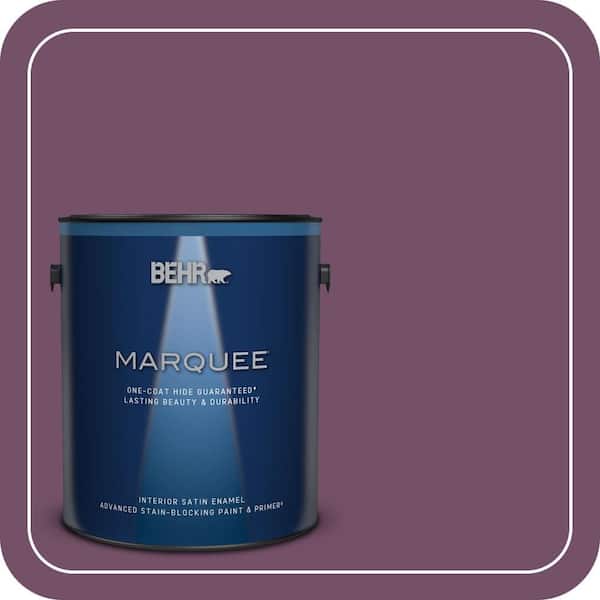 BEHR MARQUEE 1 gal. #690D-7 Radicchio Satin Enamel Interior Paint & Primer (2)