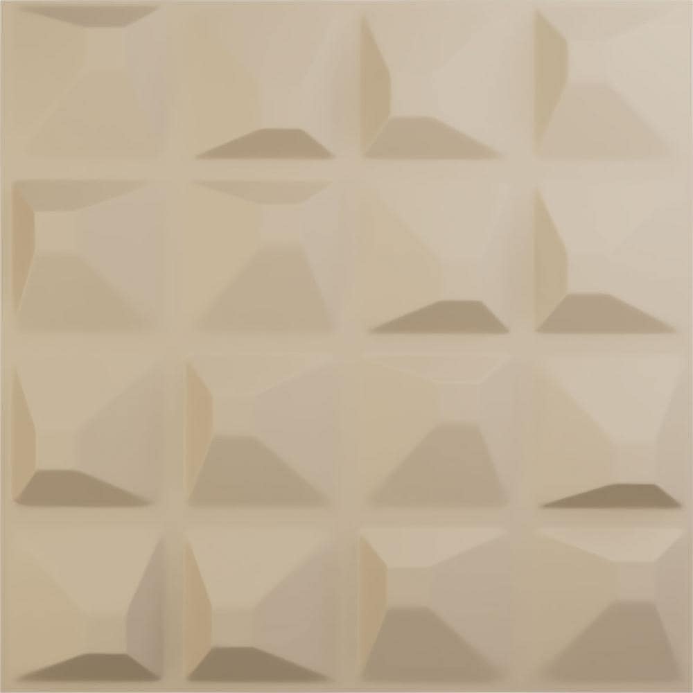 Ekena Millwork 19 5/8 in. x 19 5/8 in. Tristan EnduraWall Decorative 3D Wall Panel, Smokey Beige (Covers 2.67 Sq. Ft.) (1)