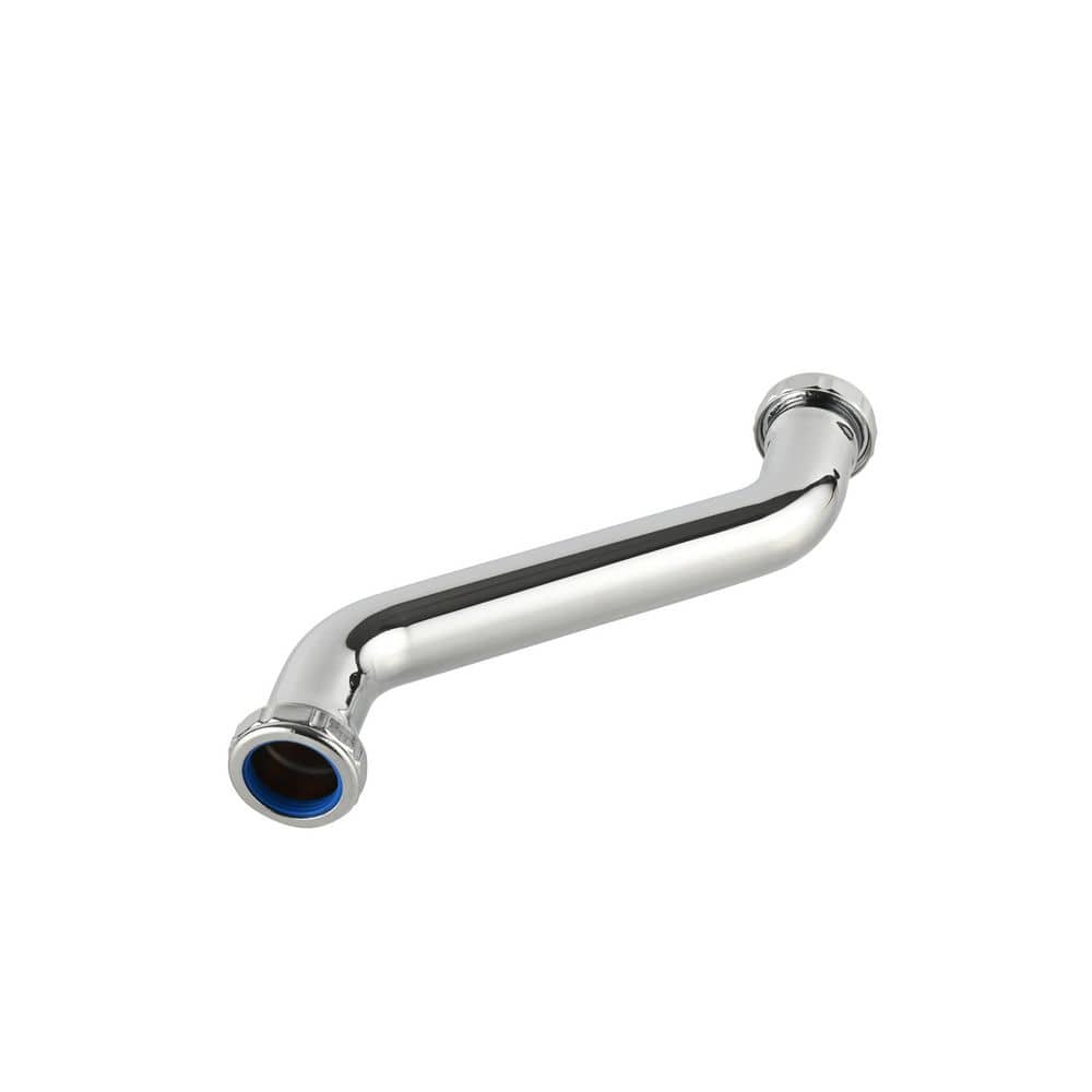 Everbilt 1-1/4 in. 20-Gauge Brass Double Slip-Joint Sink Drain Pipe Offset Chrome-Plated (1)