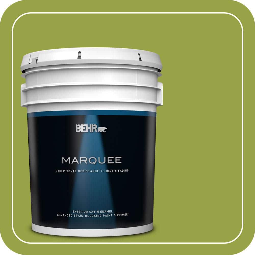 BEHR MARQUEE 5 gal. #P360-6 Fresh Apple Satin Enamel Exterior Paint & Primer
