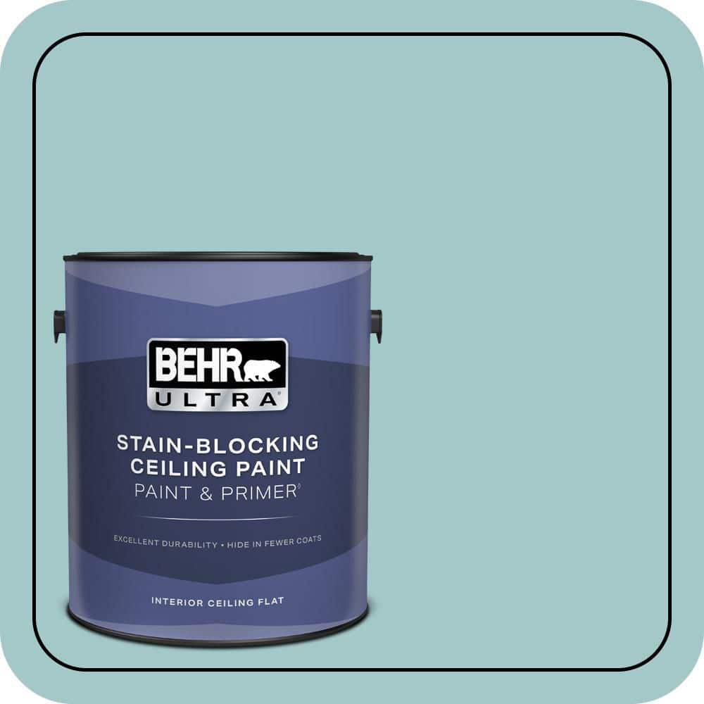 BEHR ULTRA 1 gal. #PPU13-10 Ocean Boulevard Ceiling Flat Interior Paint & Primer (1)