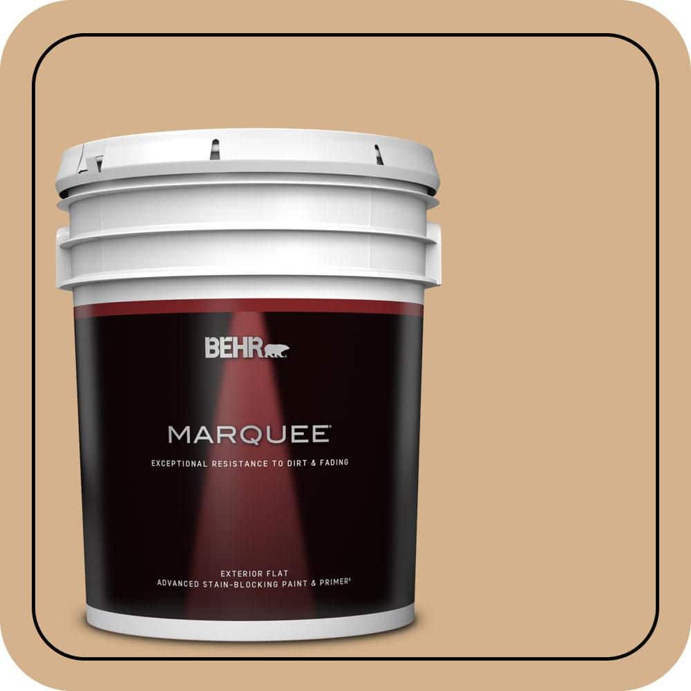 BEHR MARQUEE 5 gal. #S290-4 Summerwood Flat Exterior Paint & Primer