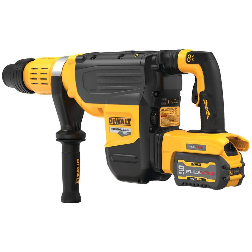 DEWALT 60V FLEXVOLT Lithium-Ion Cordless Brushless 2 in. SDS MAX Rotary Hammer Kit, (2) 9.0Ah Batteries, Charger and Kit Box (2)