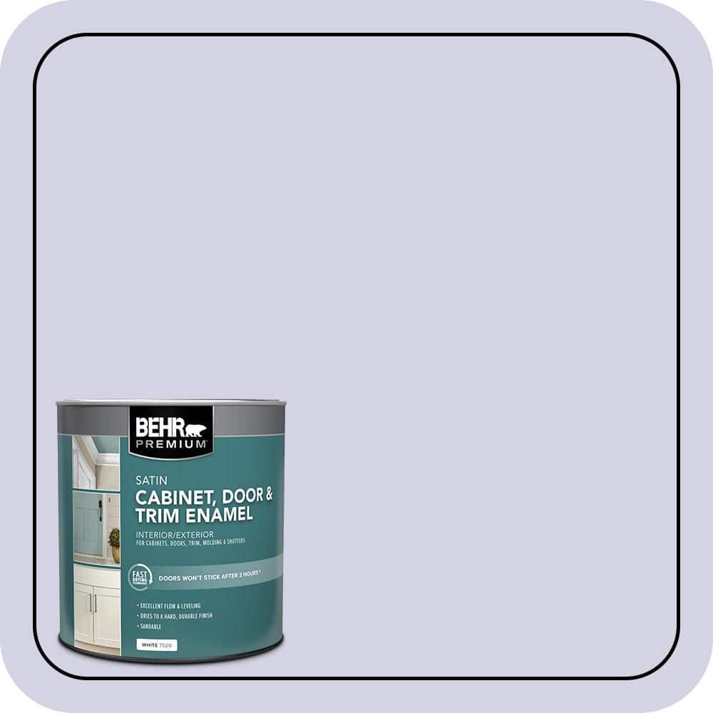BEHR PREMIUM 1 qt. #M550-2 Lavender Memory Satin Enamel Interior/Exterior Cabinet, Door & Trim Paint