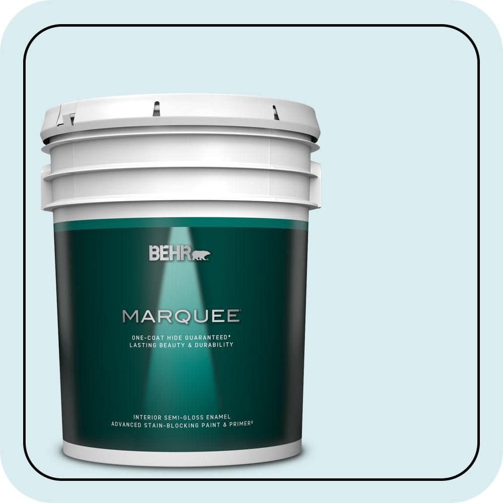 BEHR MARQUEE 5 gal. #550C-1 Airy Semi-Gloss Enamel Interior Paint & Primer