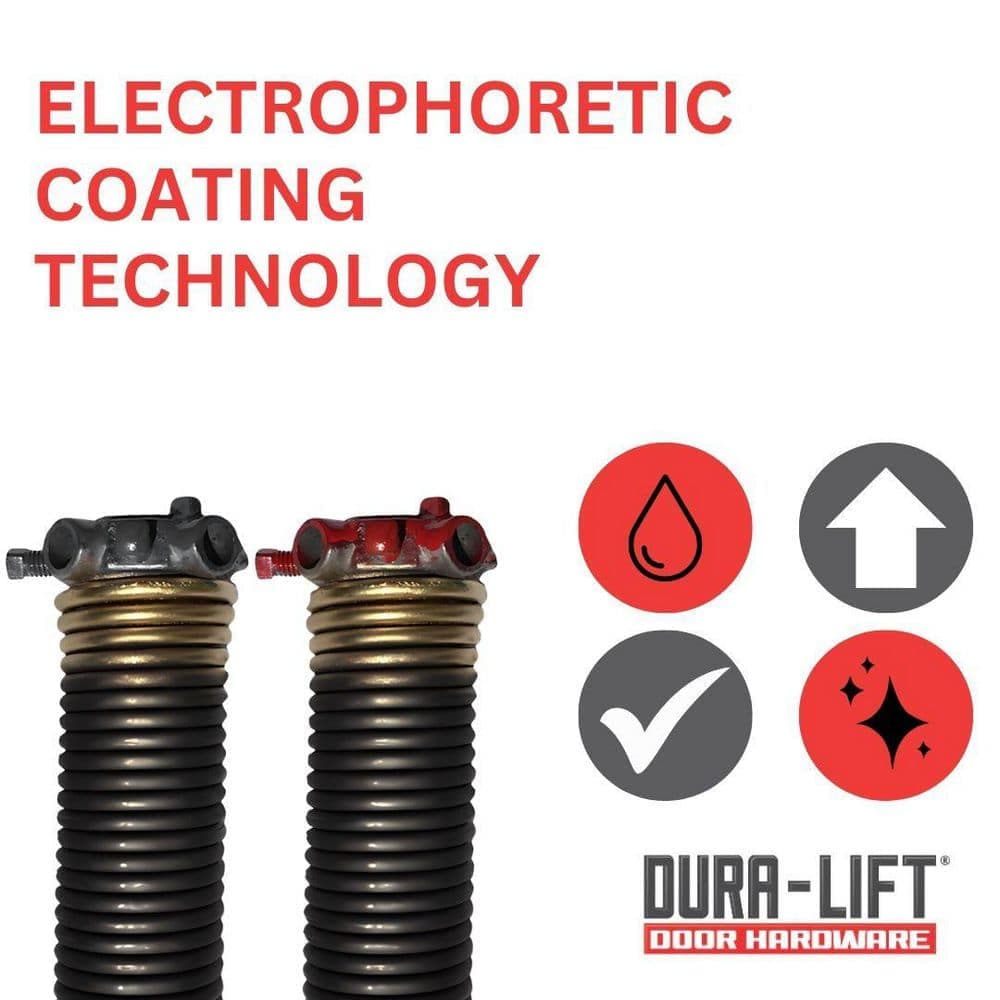 DURA-LIFT DURA-LIFE 0.250 x 2 x 33 Black E-Coat Spring (Both - Gold, Left and Right Wound) (2)