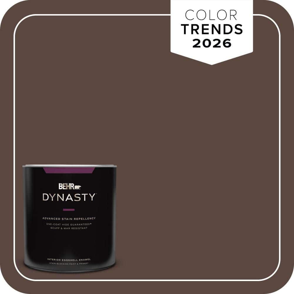 BEHR DYNASTY 1 qt. #N170-7 Baronial Brown Eggshell Enamel Interior Stain-Blocking Paint and Primer