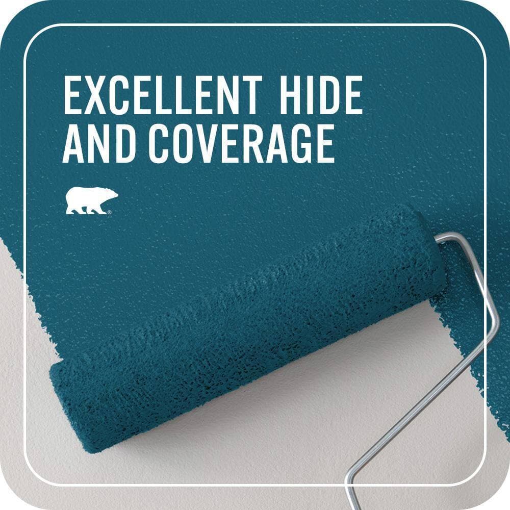 BEHR PREMIUM PLUS 1 gal. #540D-7 Deep Blue Sea Flat EcoMix Plant-Based Interior Paint & Primer (2)
