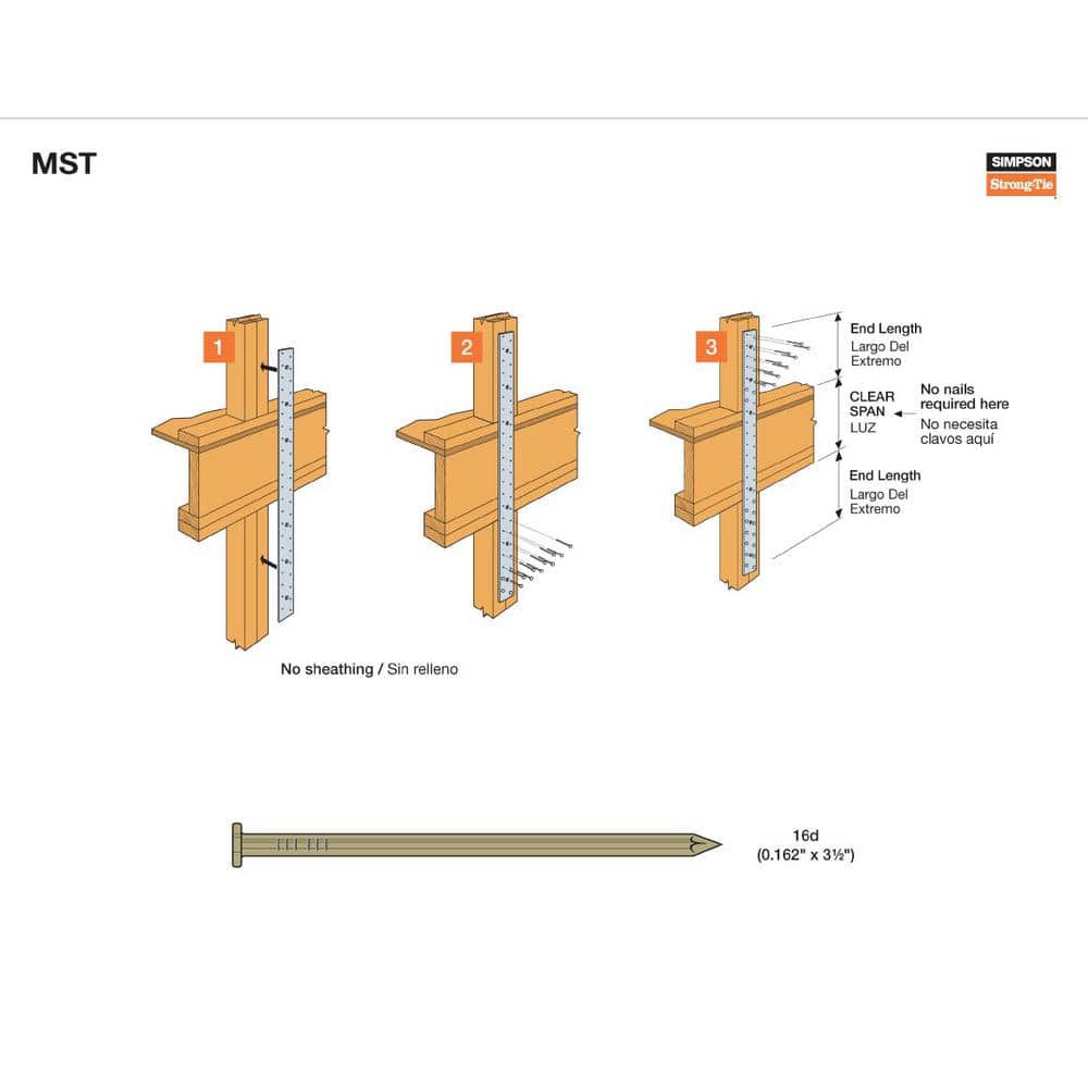 Simpson Strong-Tie MST 48 in. 12-Gauge Hot-Dip Galvanized Medium Strap Tie (2)