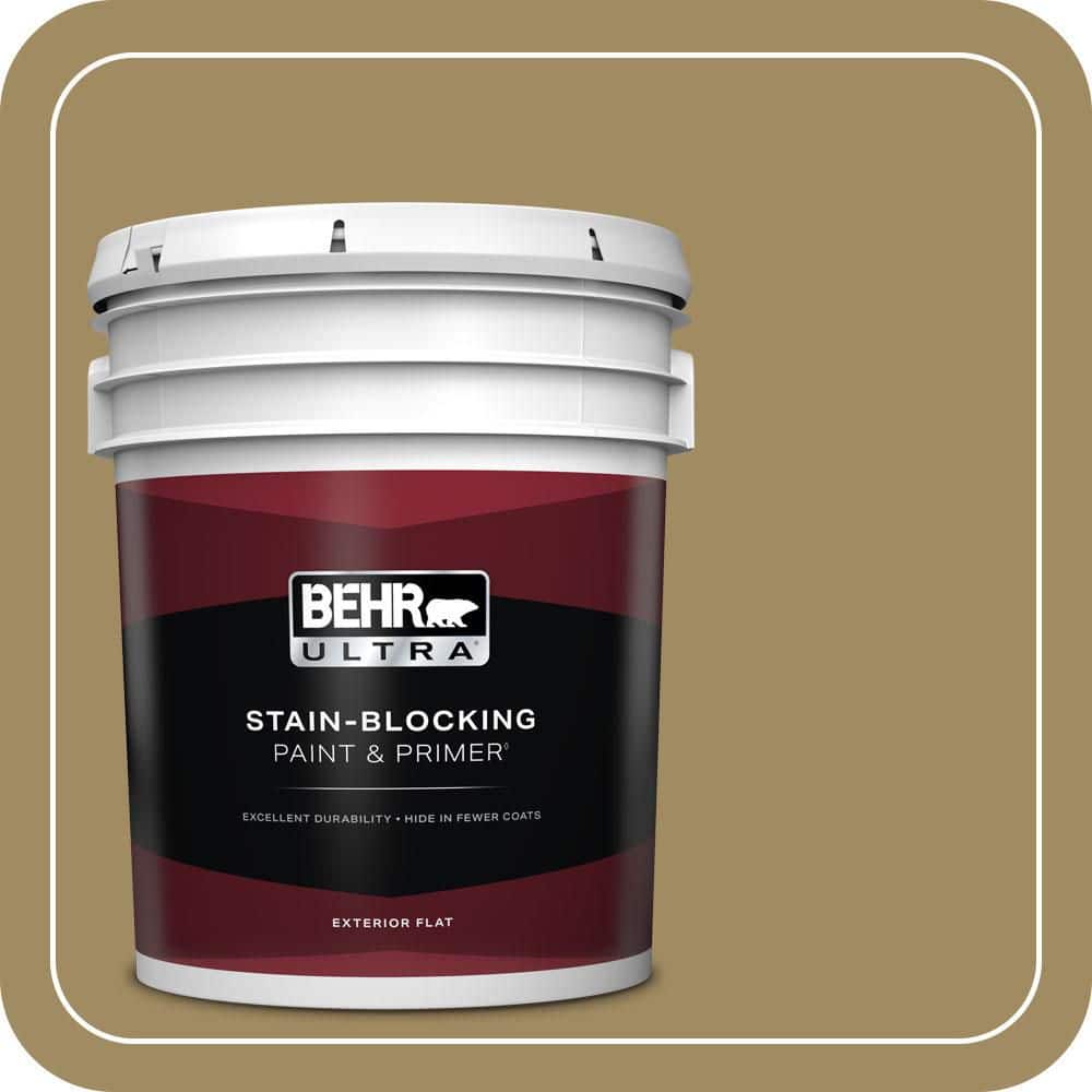 BEHR ULTRA 5 gal. #S320-6 Garden Salt Green Flat Exterior Paint & Primer
