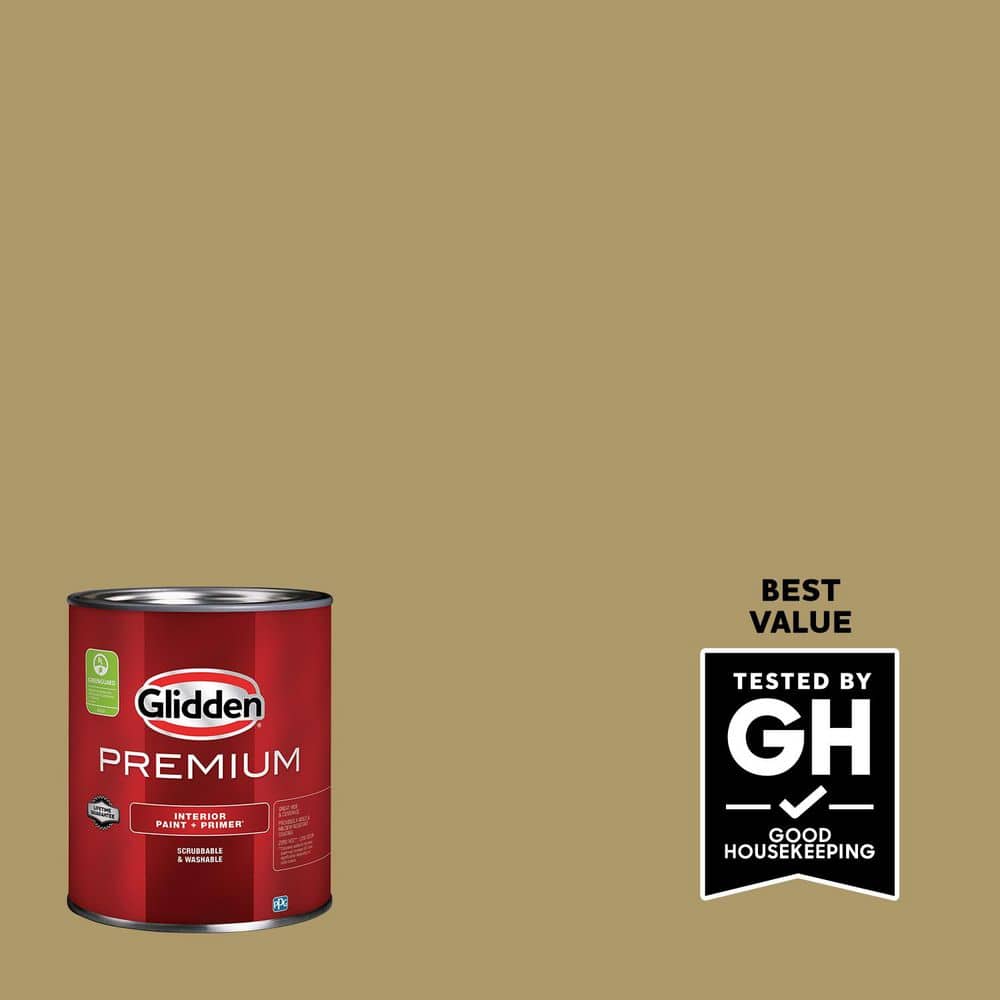 Glidden Premium 1 qt. PPG1104-5 Cool Camel Eggshell Interior Paint