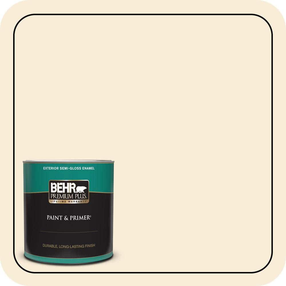 BEHR PREMIUM PLUS 1 qt. #PPU6-09 Polished Pearl Semi-Gloss Enamel Exterior Paint & Primer