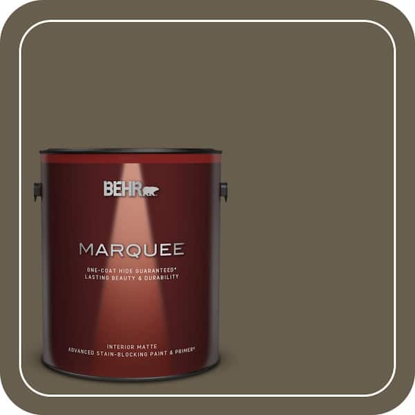 BEHR MARQUEE 1 gal. #N320-7 Primitive One-Coat Hide Matte Interior Paint & Primer (2)