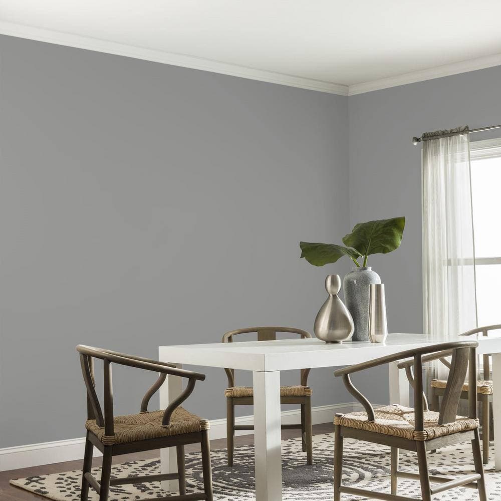 Glidden Premium 1 qt. PPG0997-5 Playing Possum Satin Interior Latex Paint (4)